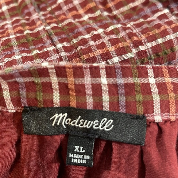 MADEWELL Seersucker Wrap Mini Dress Size XL - Picture 11 of 15